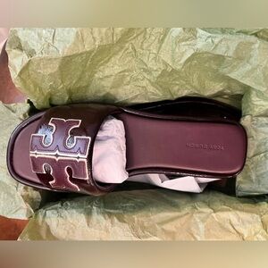 Tory Burch Plum Slide Sandals